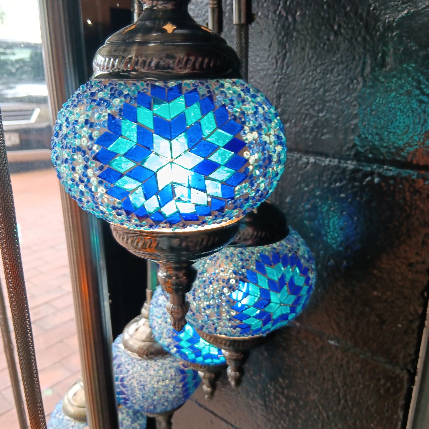 Mosaic lamp - 9 tier blue 2