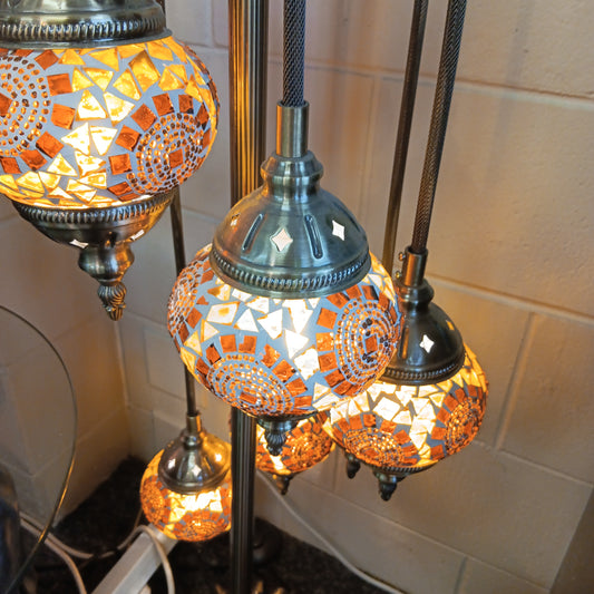 Mosaic Lamp - 7 Tier Yellow