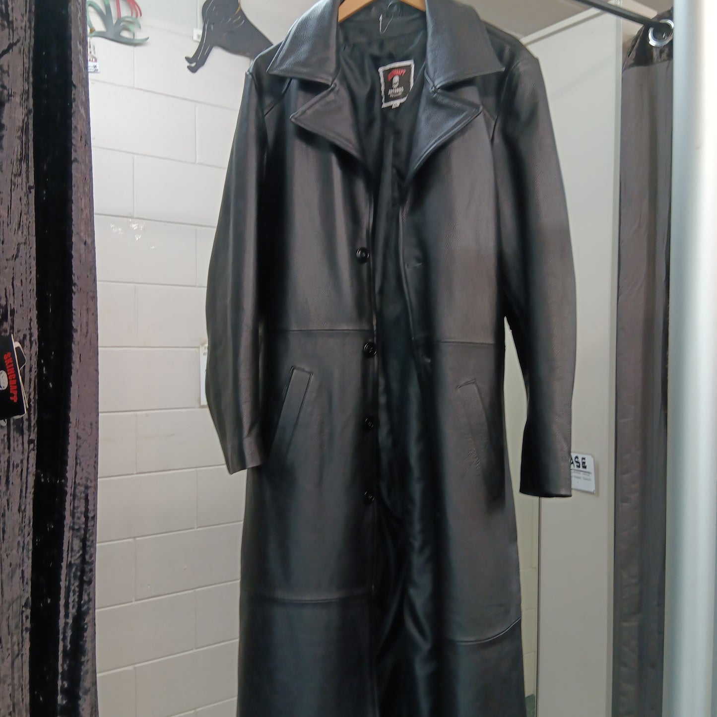 Leather trench coat - Mens