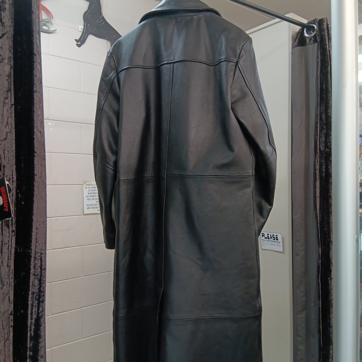 Leather trench coat - Mens