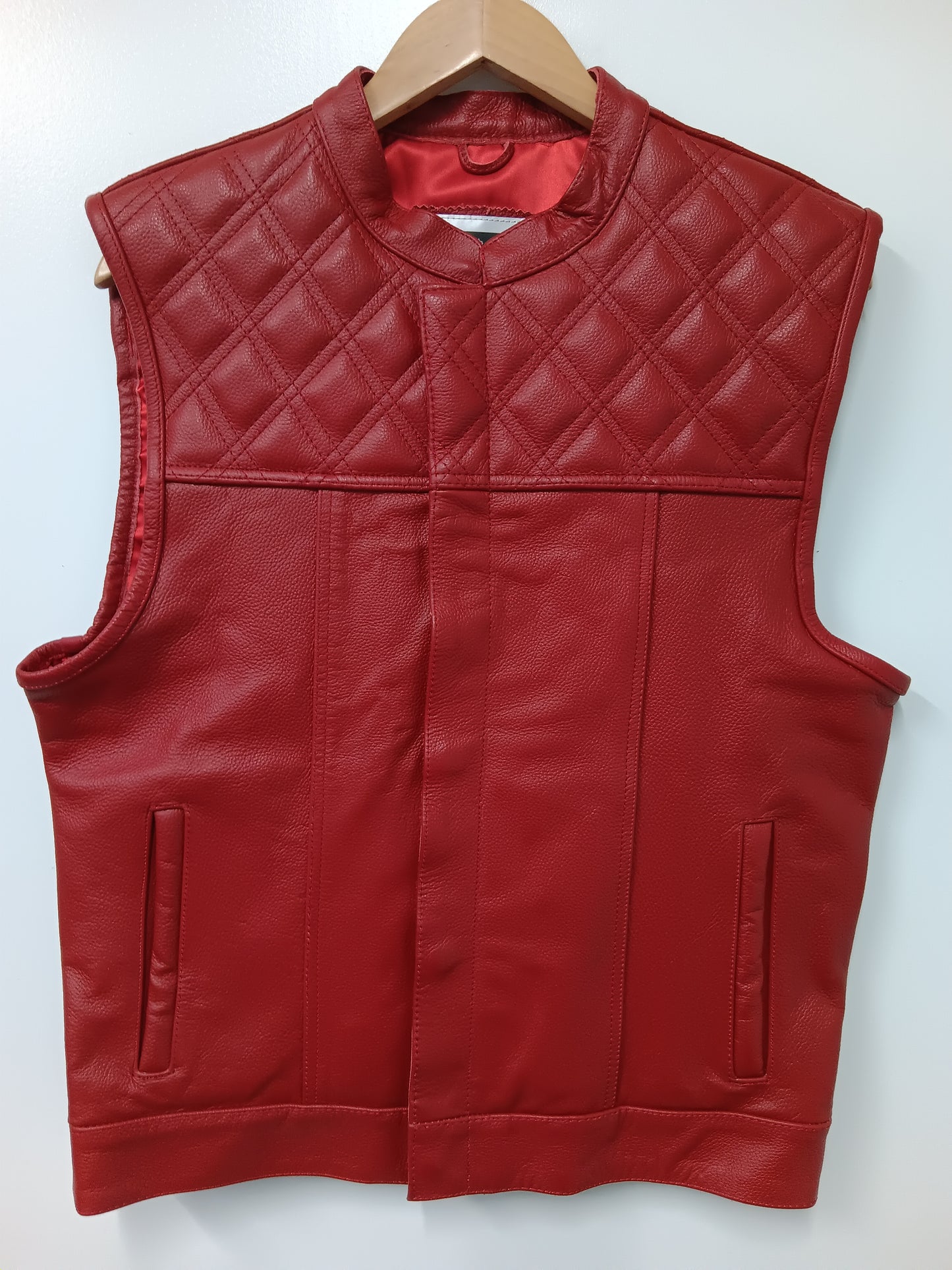 Vest - Red Bike Soft Leather