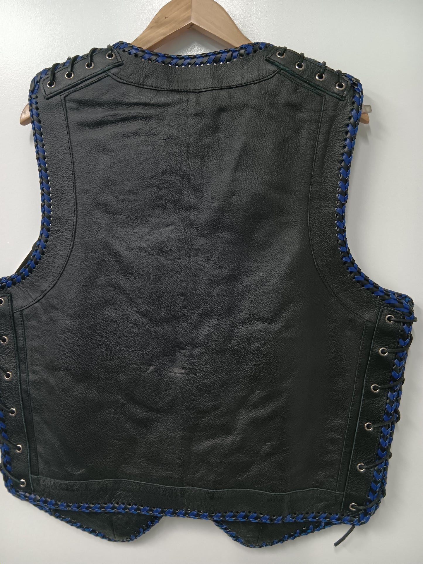 Vest - Black w/ Blue Plait