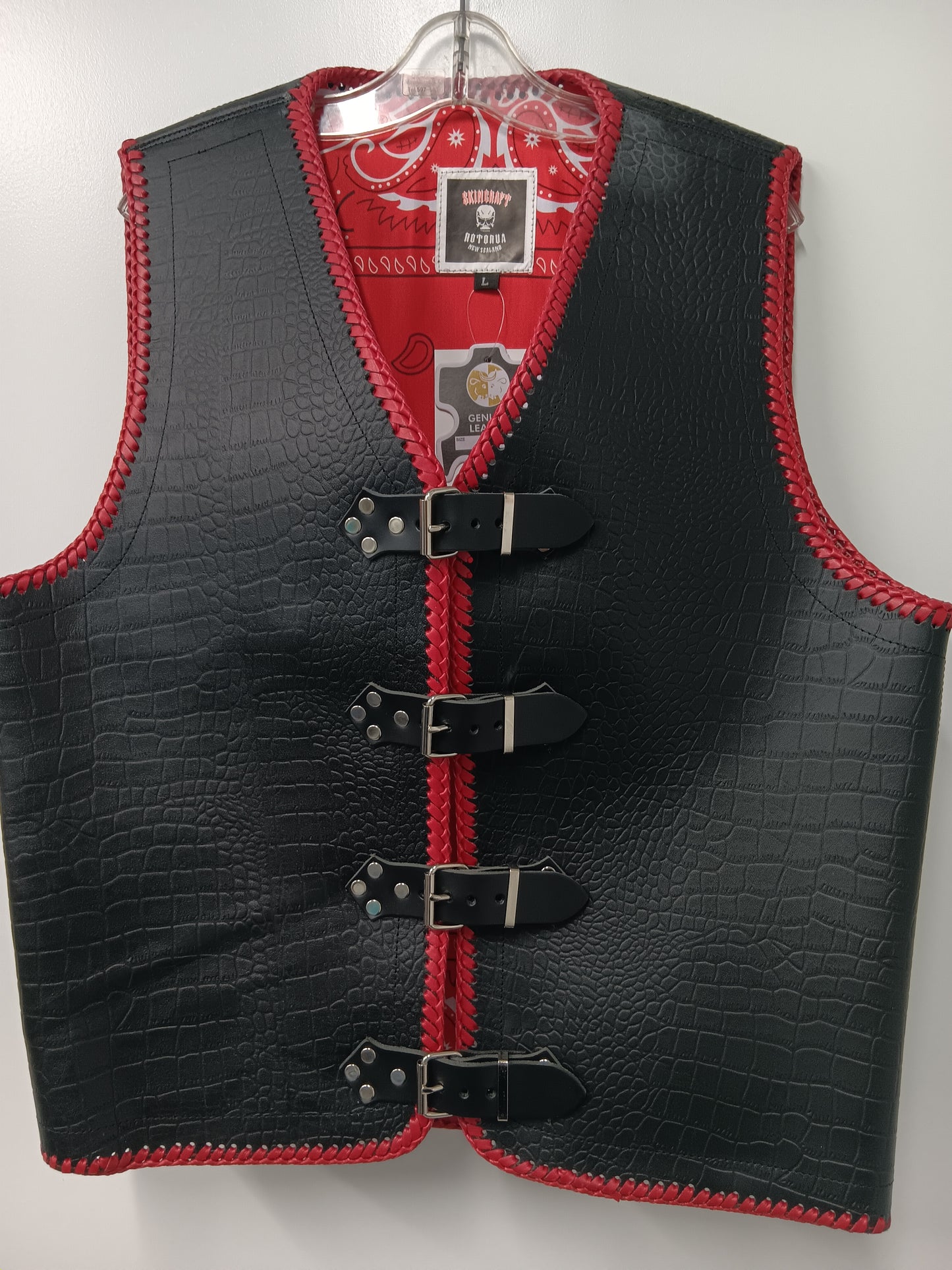 Vest - Leather Croc Print