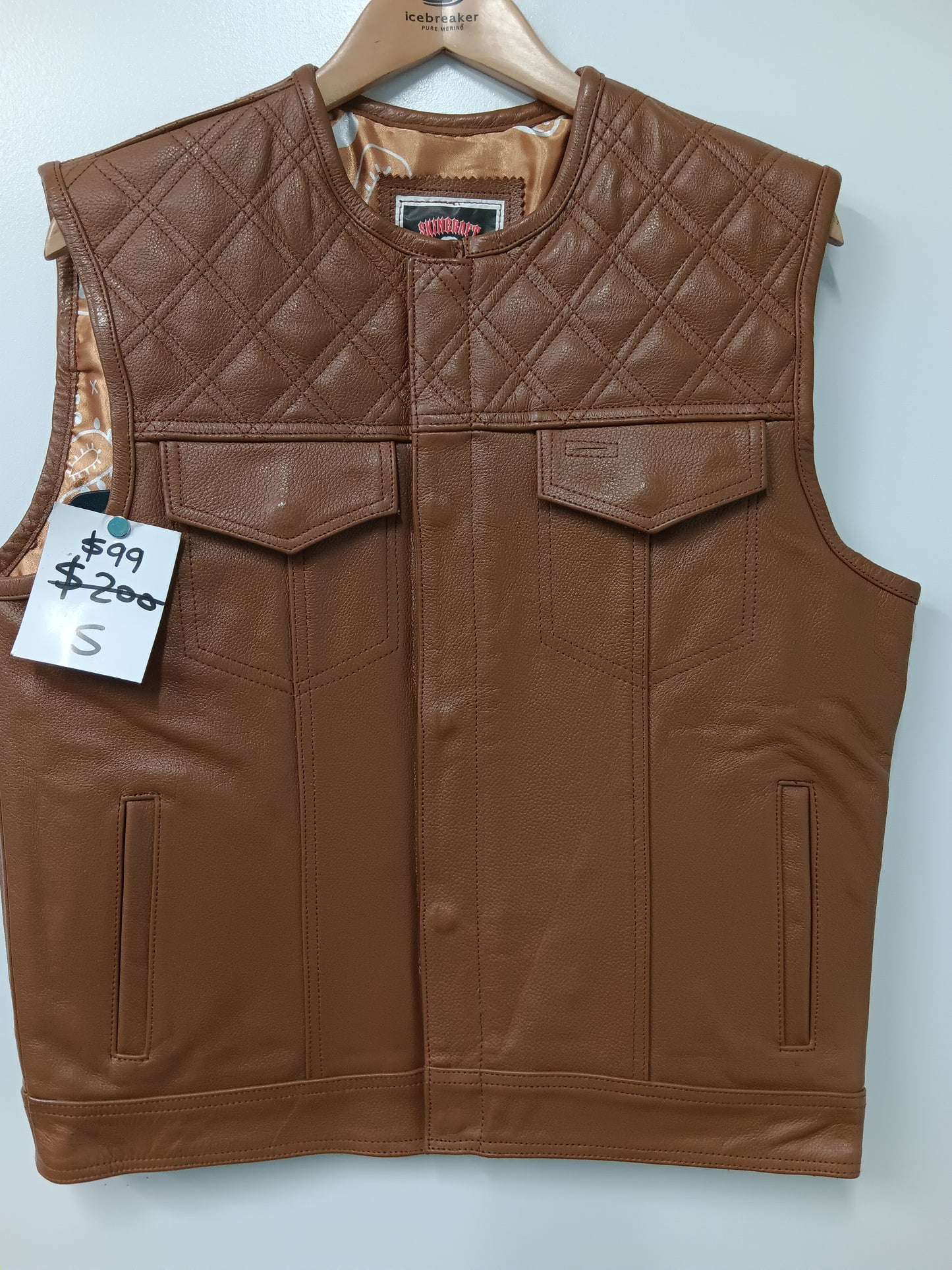 $99 Vest - Brown Leather Vest