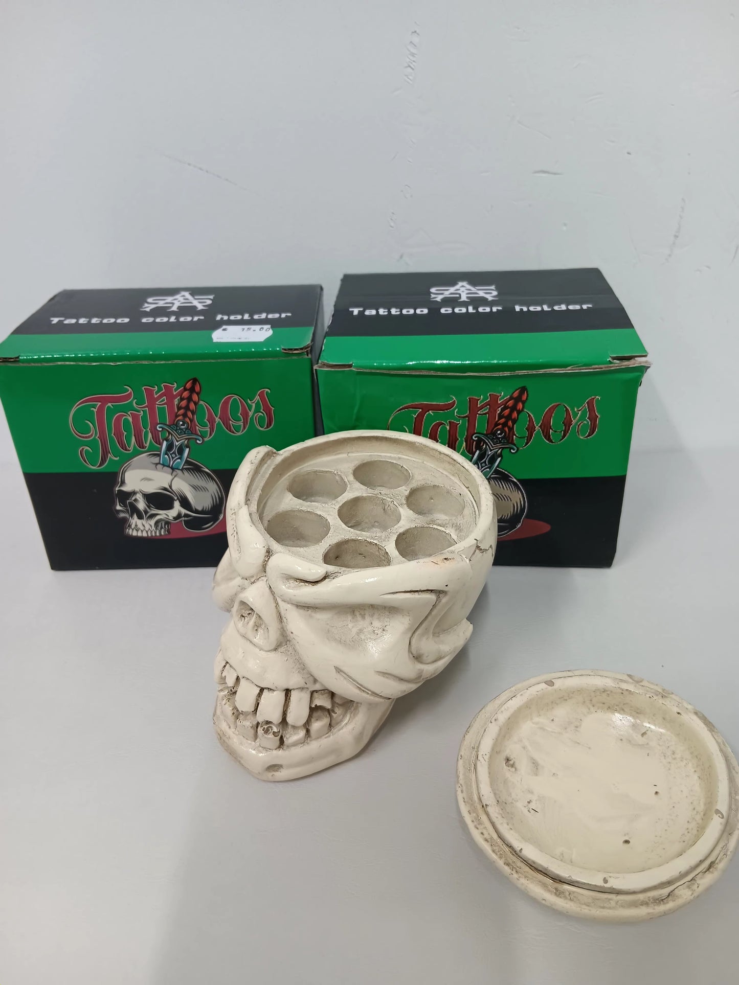 Skull Tattoo ink Cup Holder