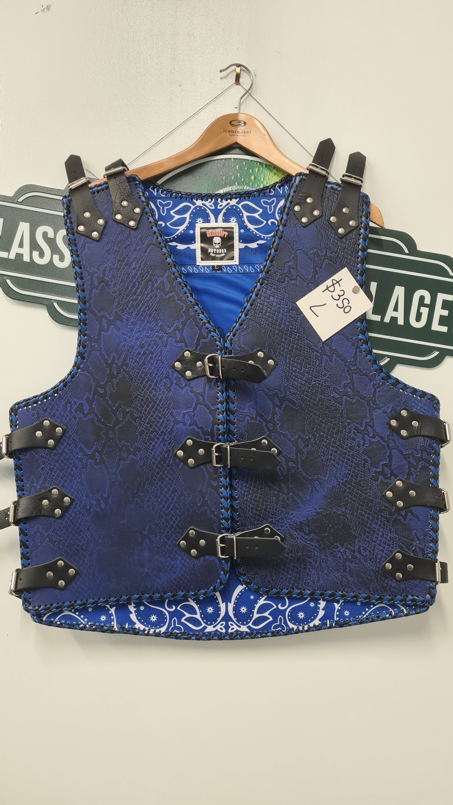 Vest - Blue Snake pattern