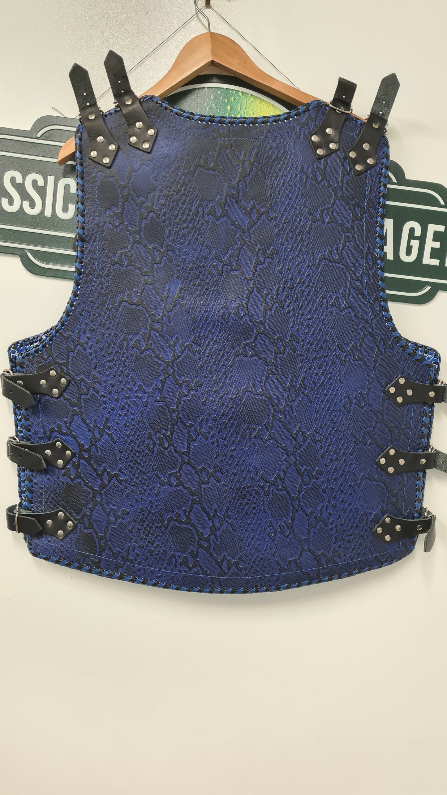 Vest - Blue Snake pattern