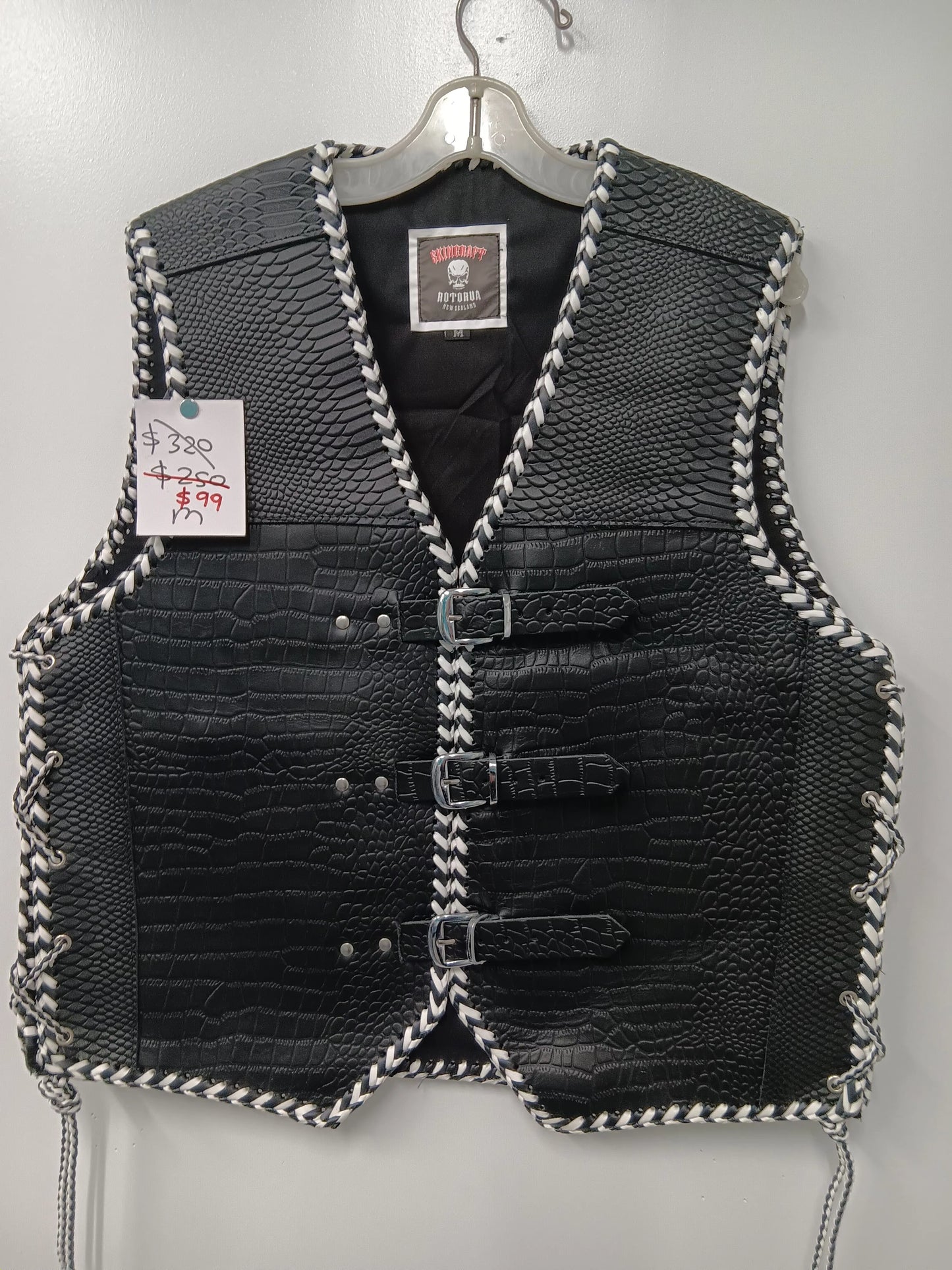 $99 Vest - Croc print leather vests