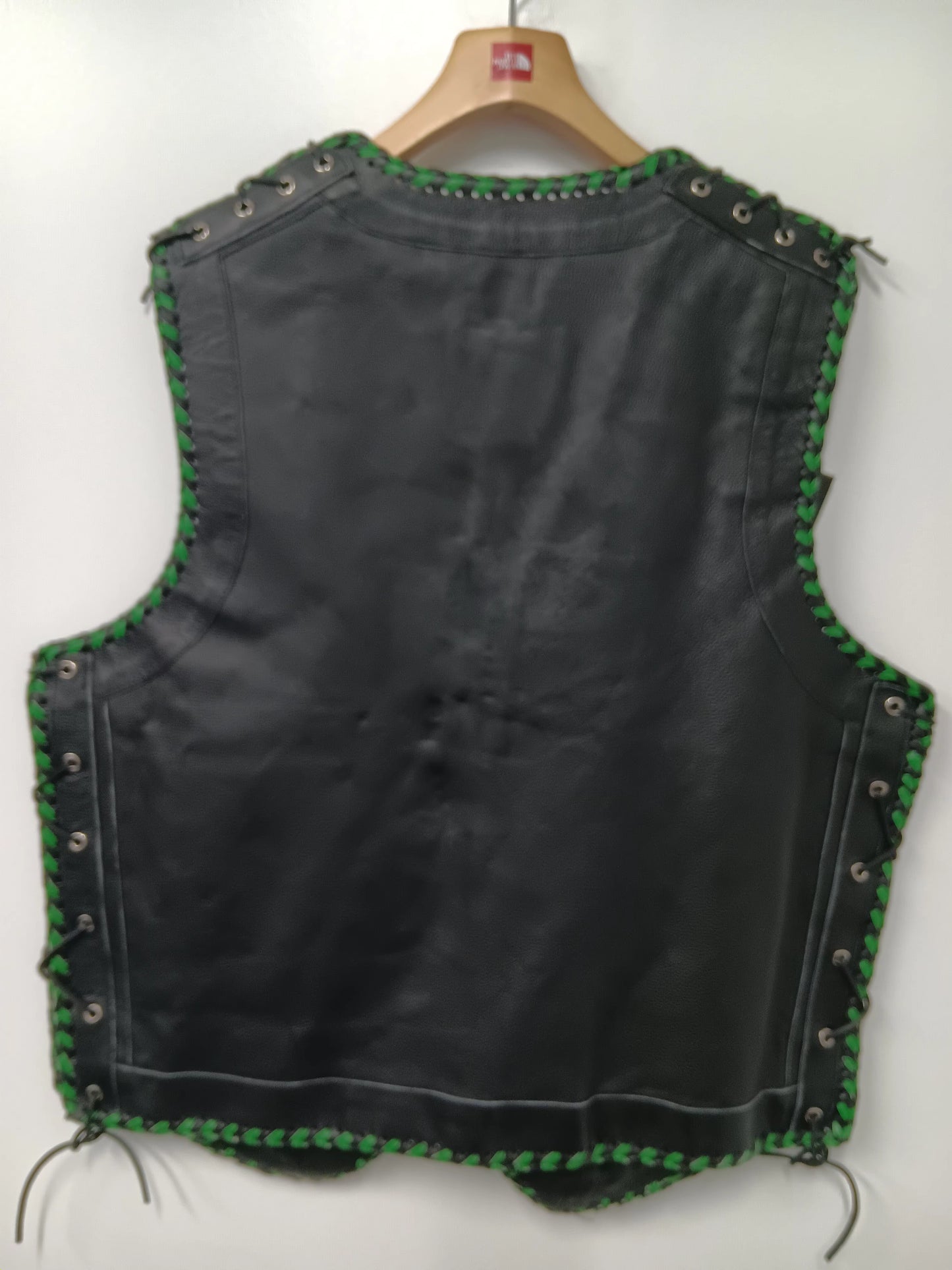 $99 Vest - Green Woven leather vest