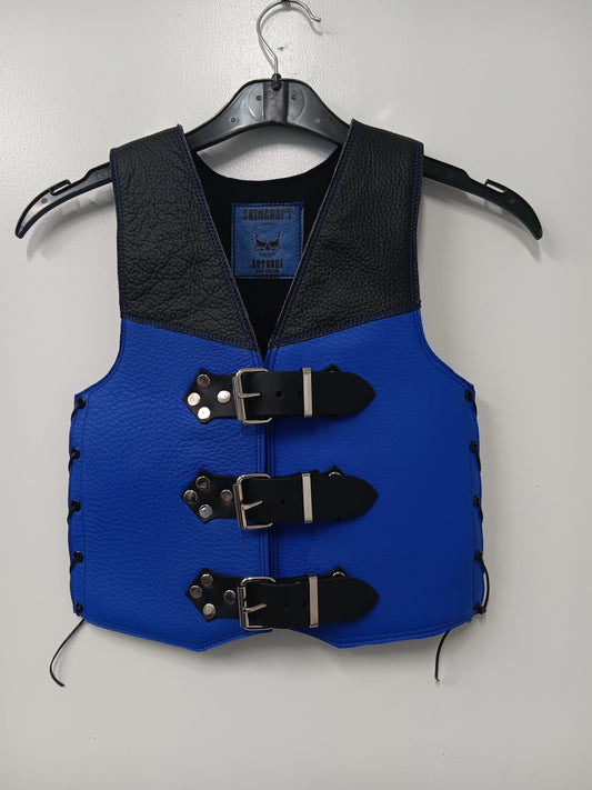 Kids Vest - Black/Blue Design