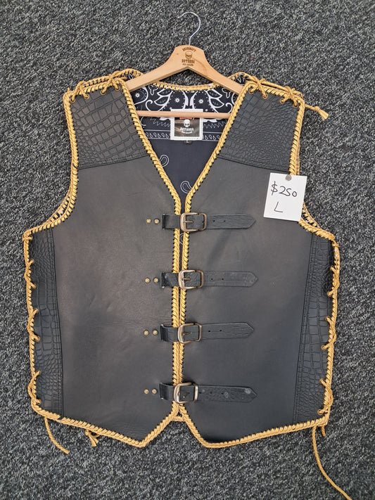 Vest - Black w/gold trim