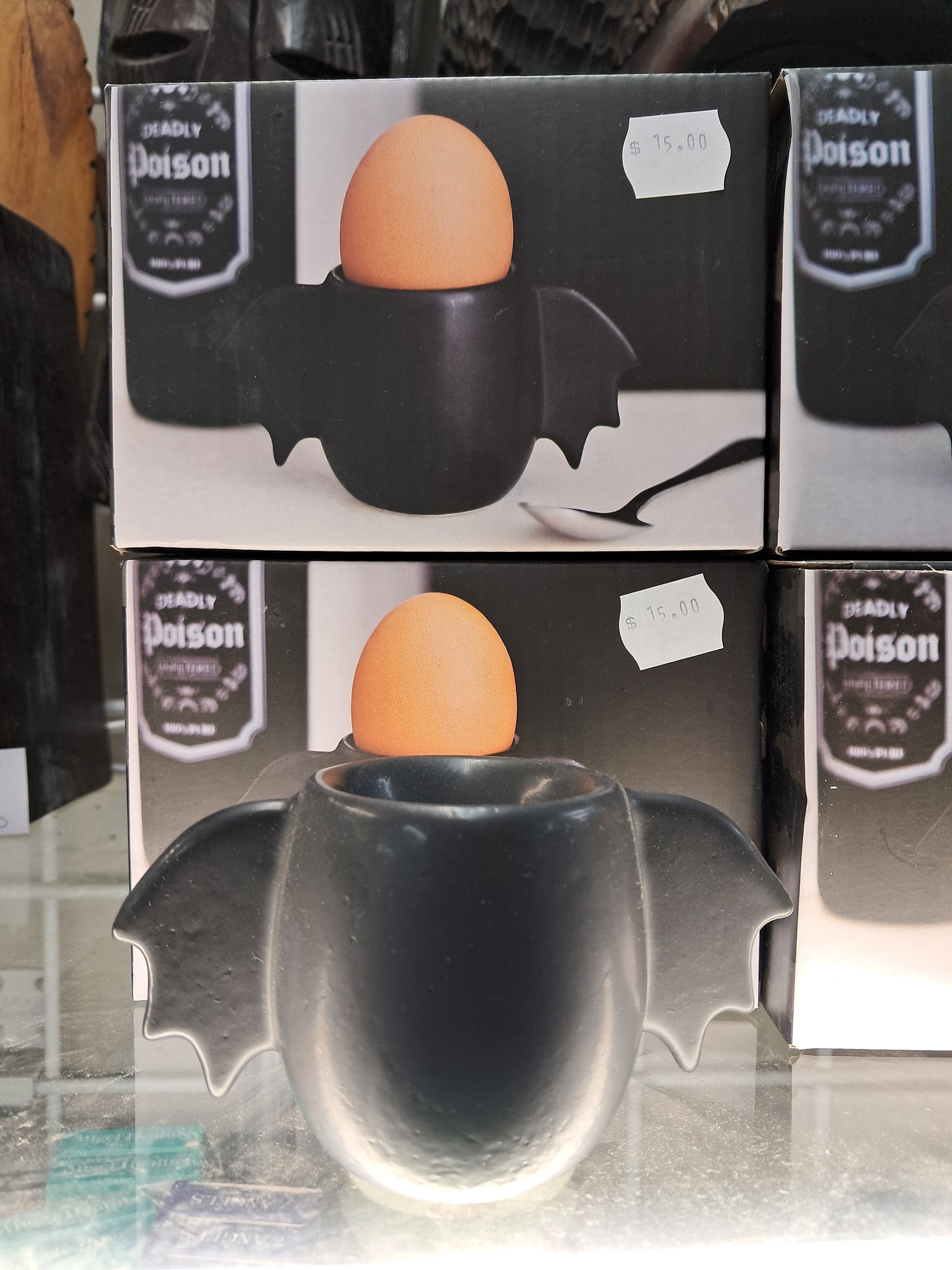 Gothic bat egg cup