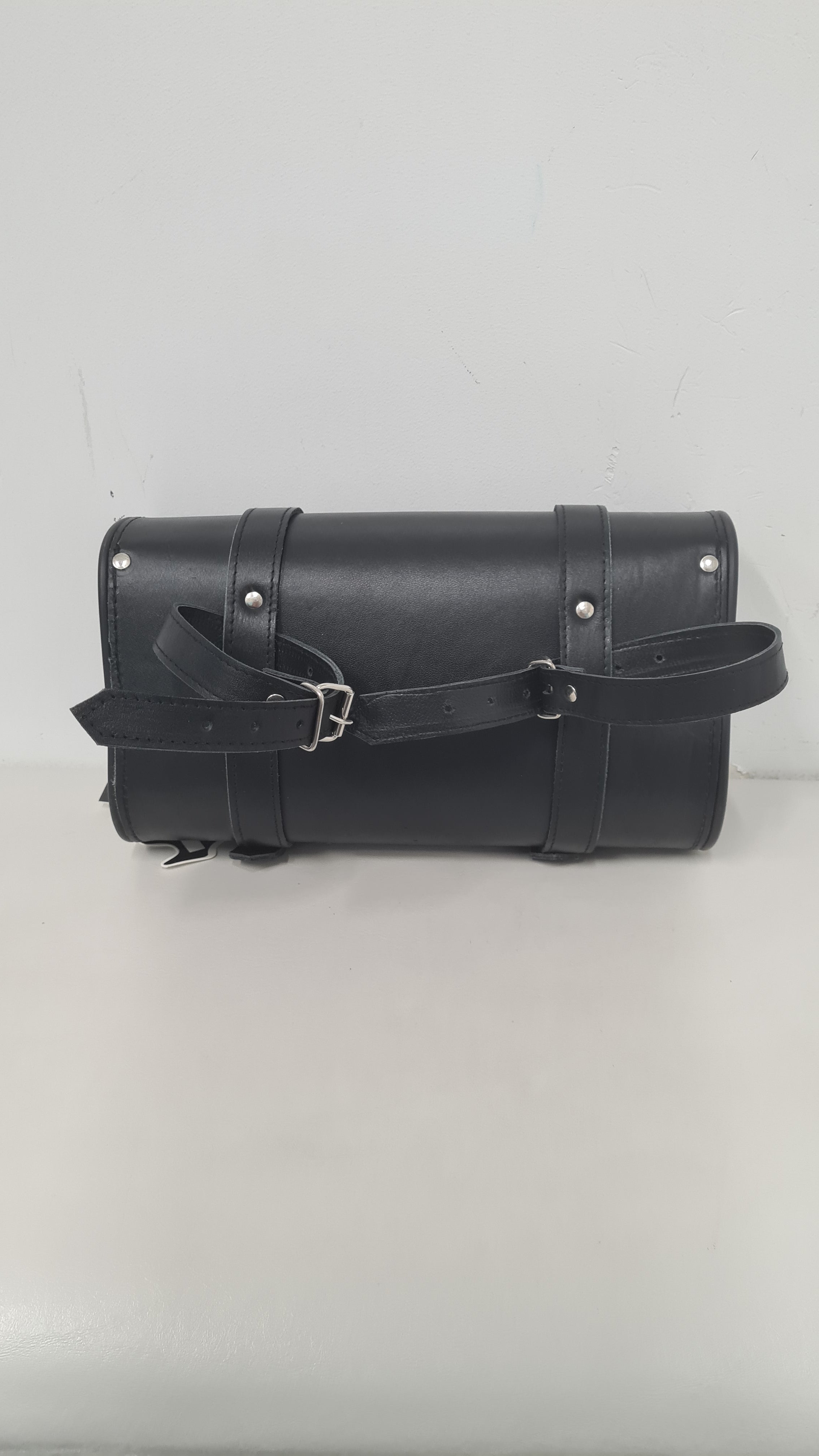 Leather motorbike braided carry/tool bag