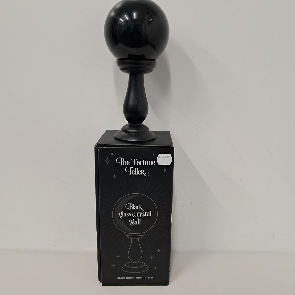 Black glass crystal ball