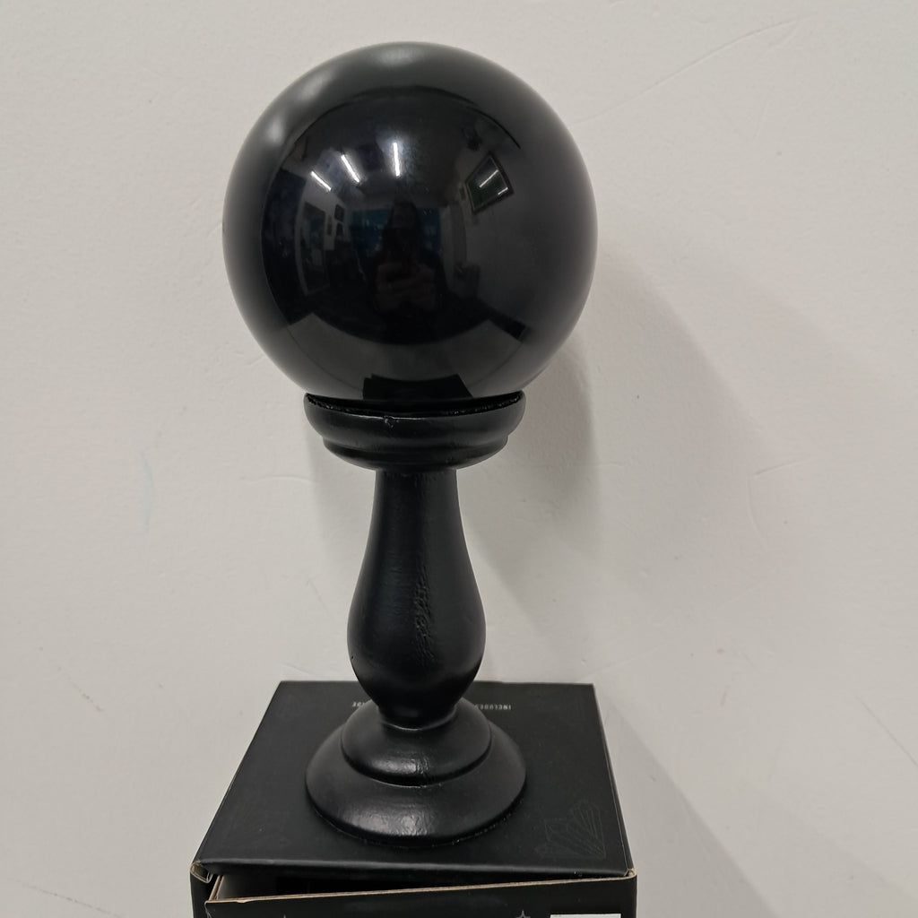 Black glass crystal ball