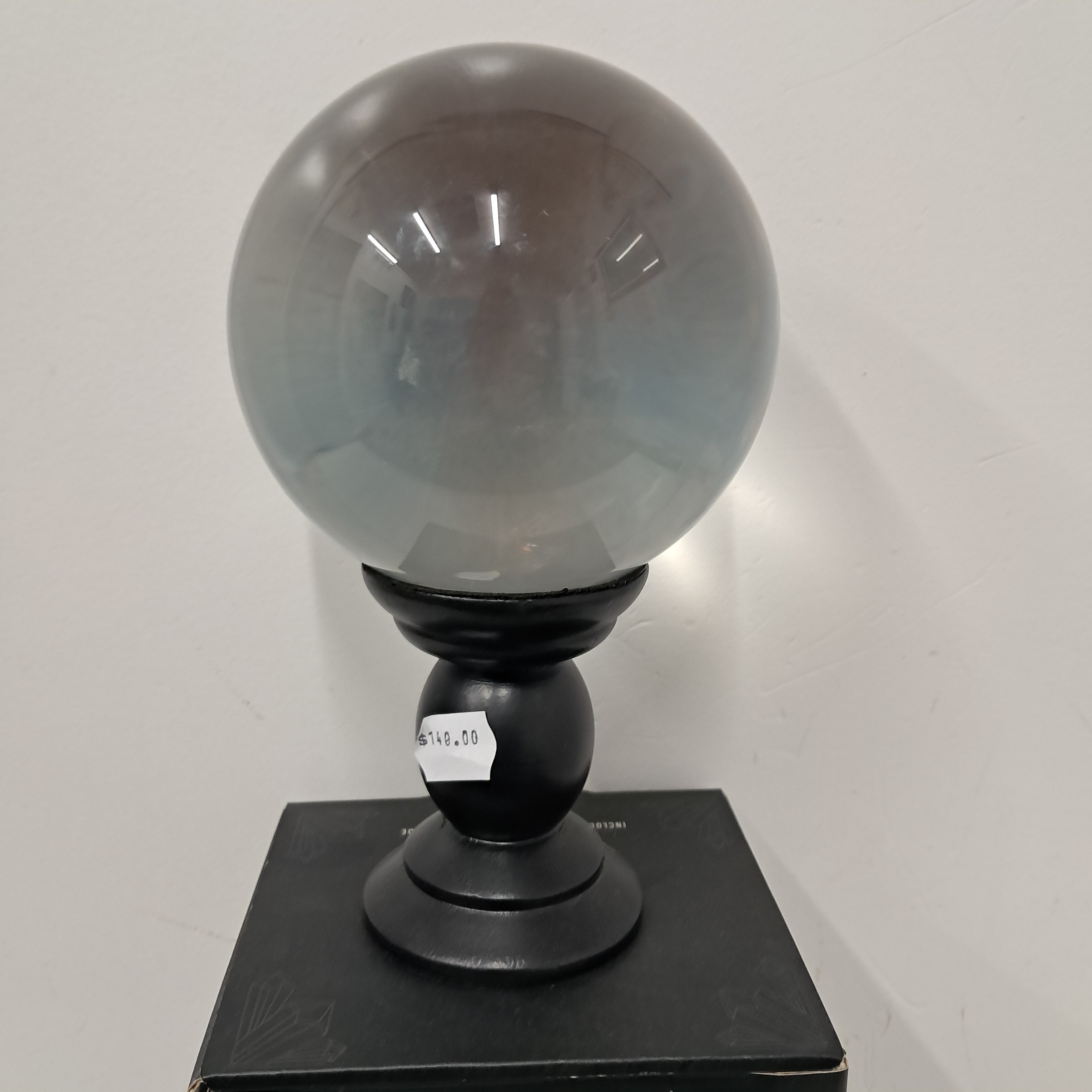 Clear glass crystal ball