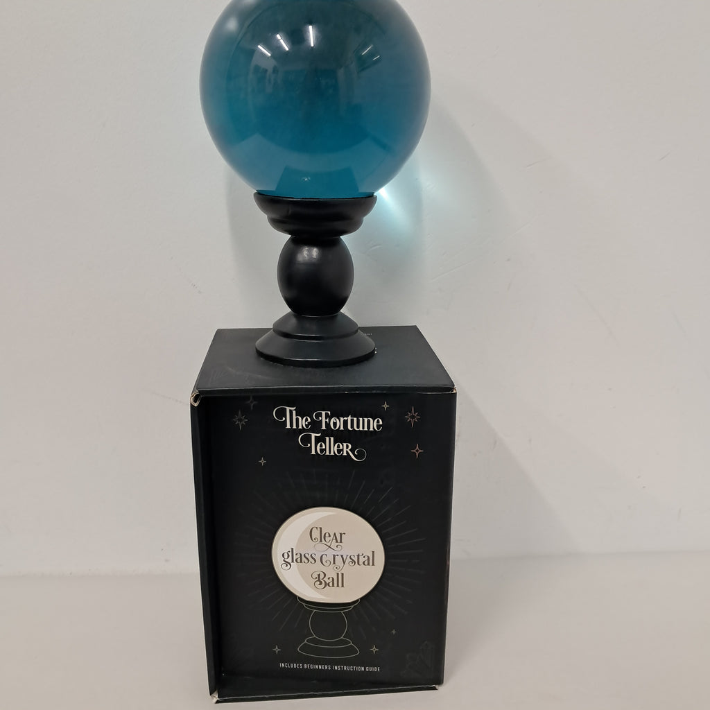 Blue crystal glass ball