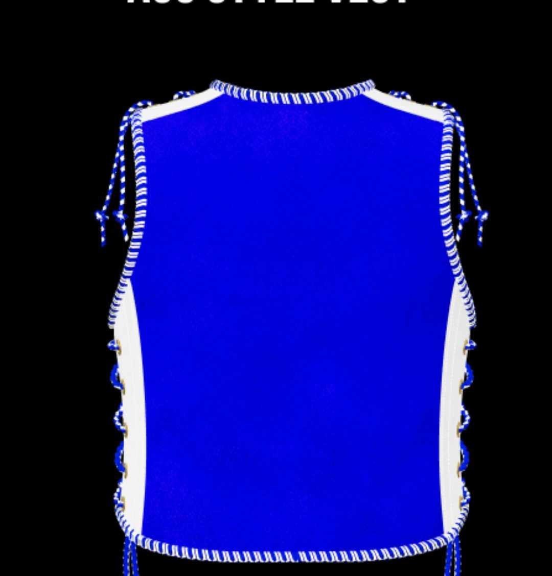 Vest - Blue w/White