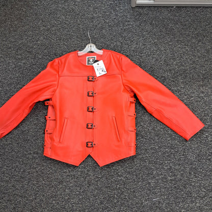 Red leather jacket