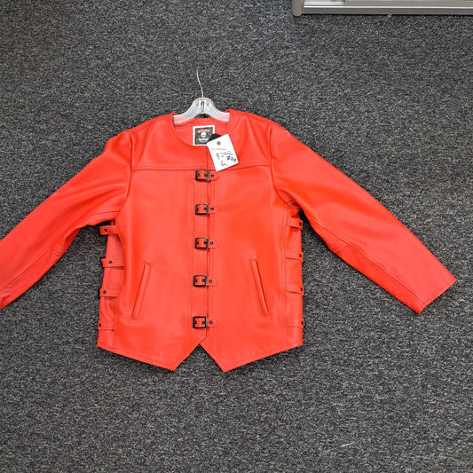 Red leather jacket