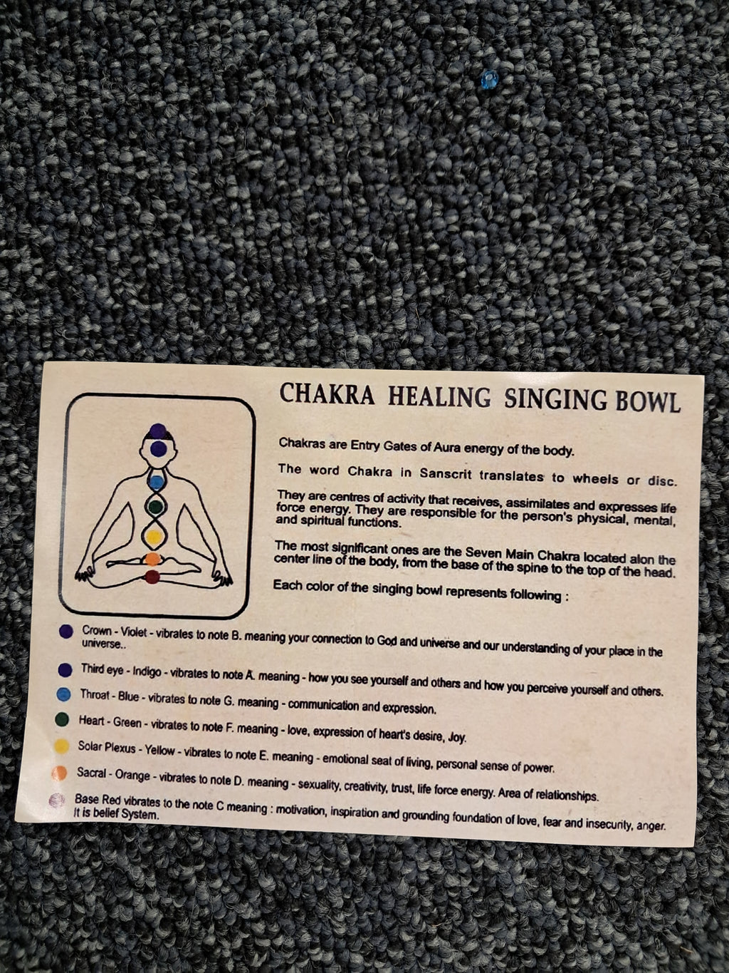 Chakra healing singing bowl