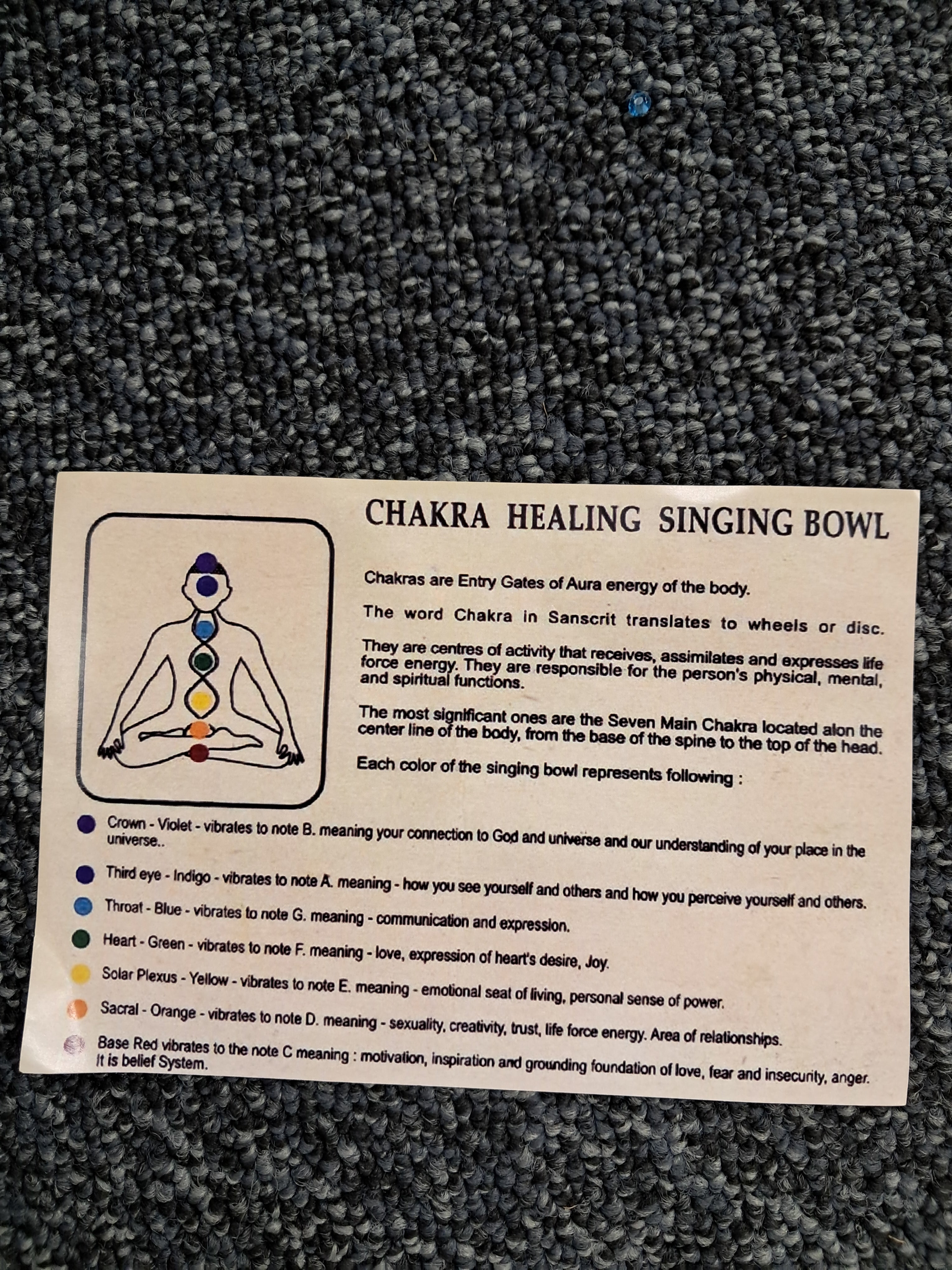 Chakra healing singing bowl