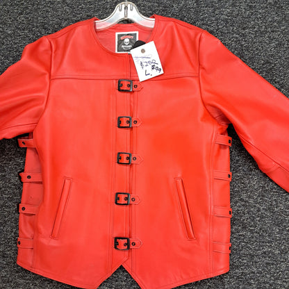 Red leather jacket