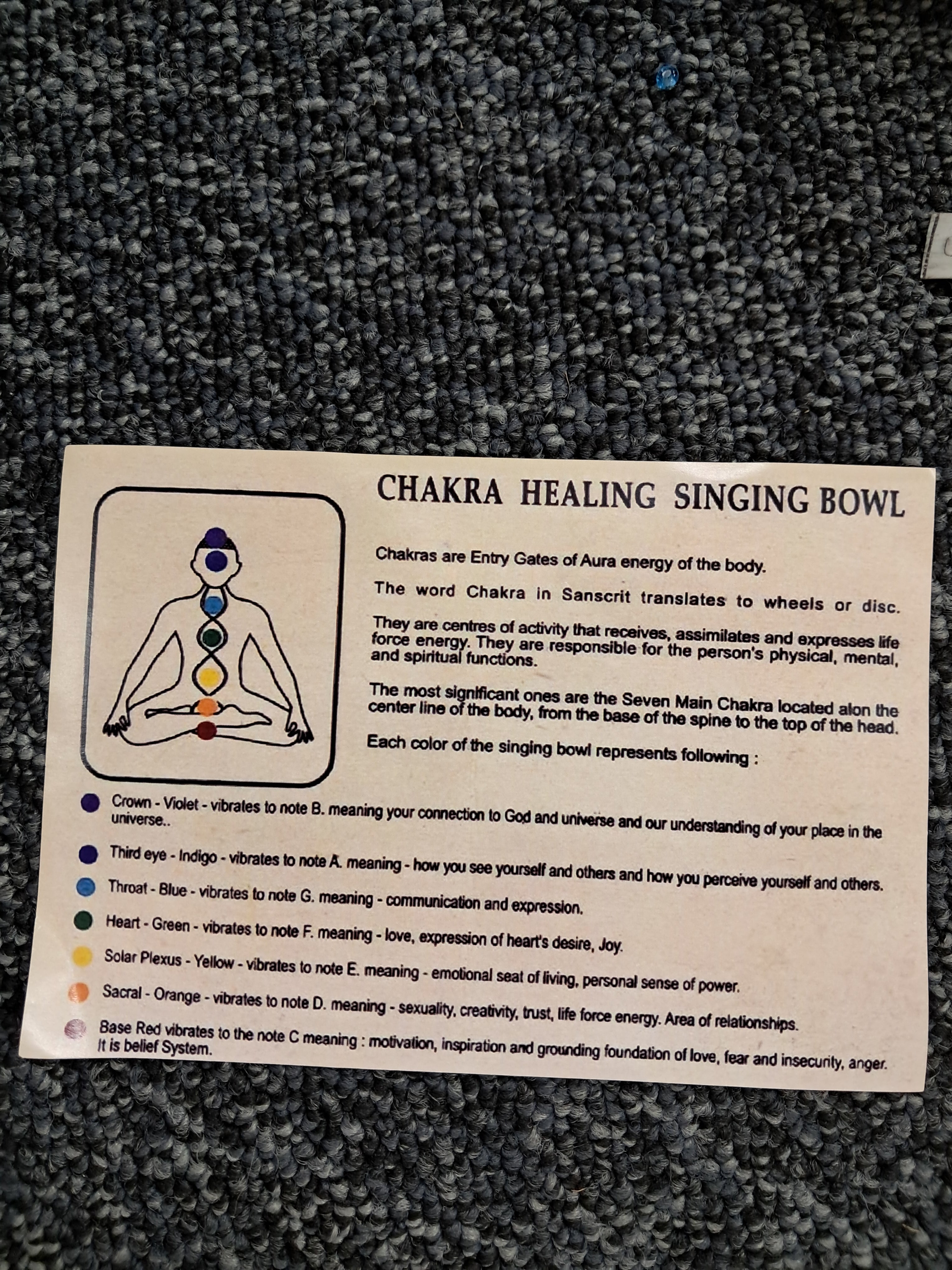 Chakra healing singing bowl