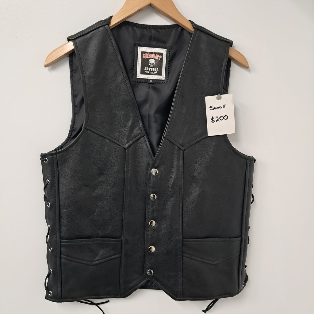 Vest - Leather Biker w/Domes