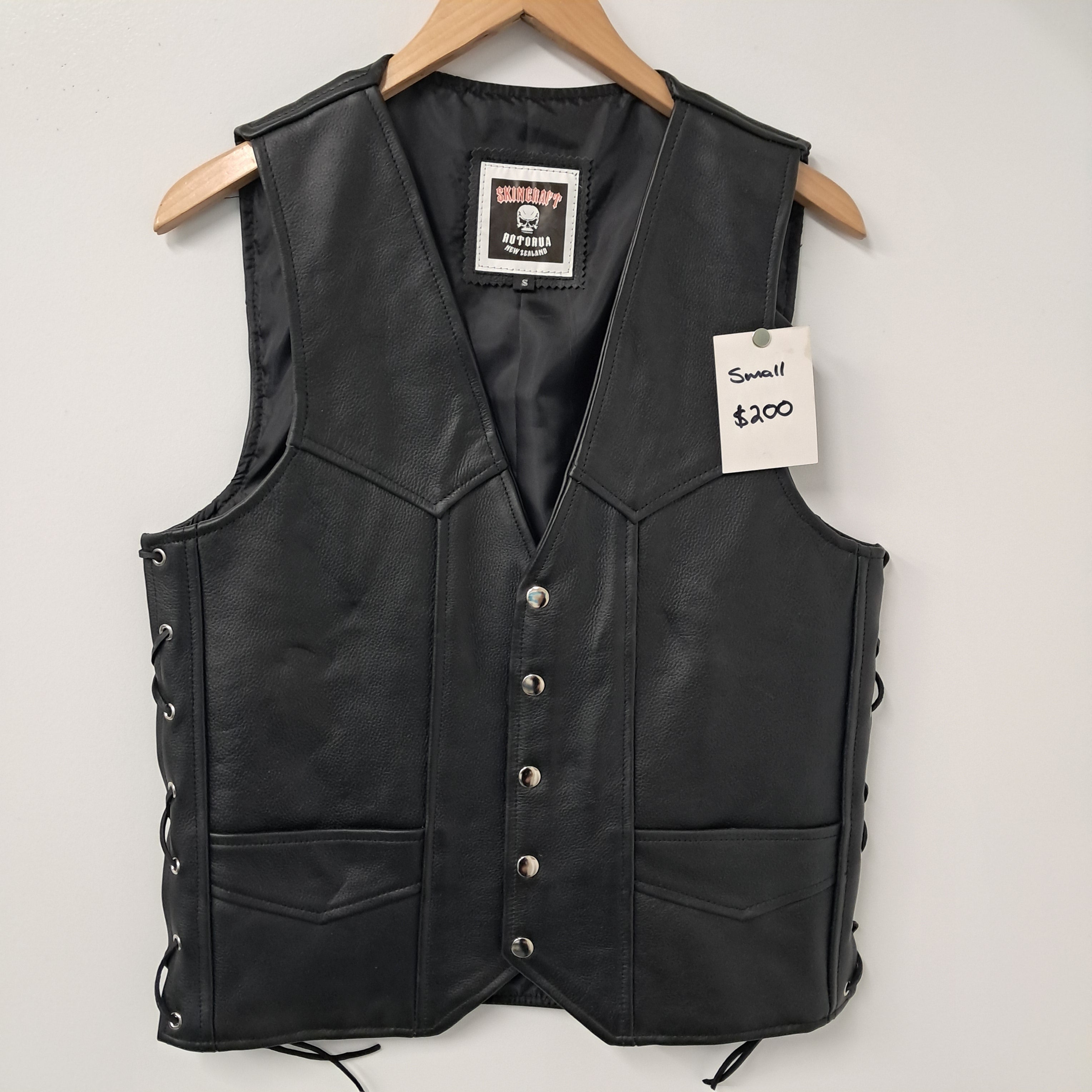 Vest - Leather Biker w/Domes