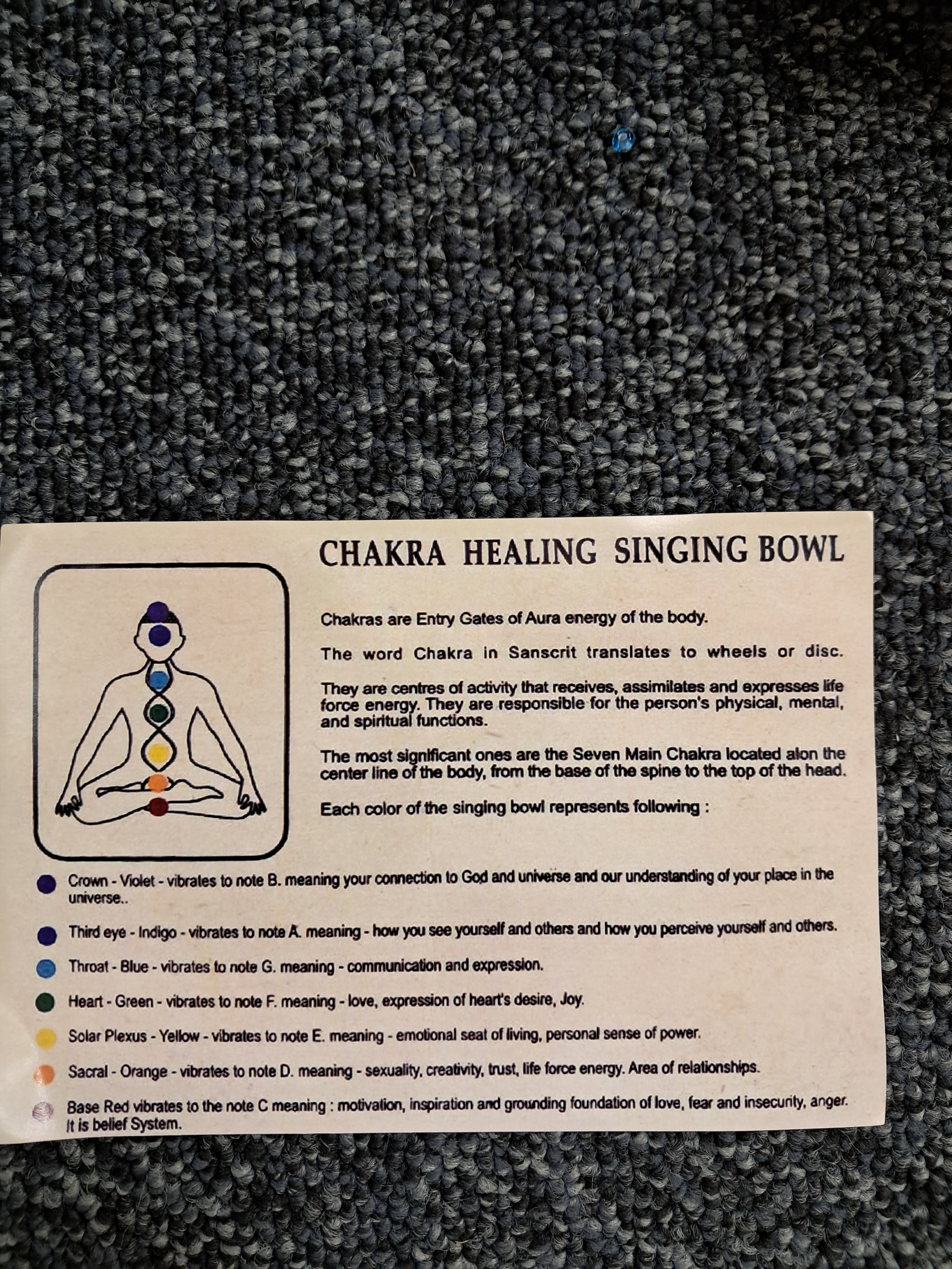 Chakra healing singing bowl