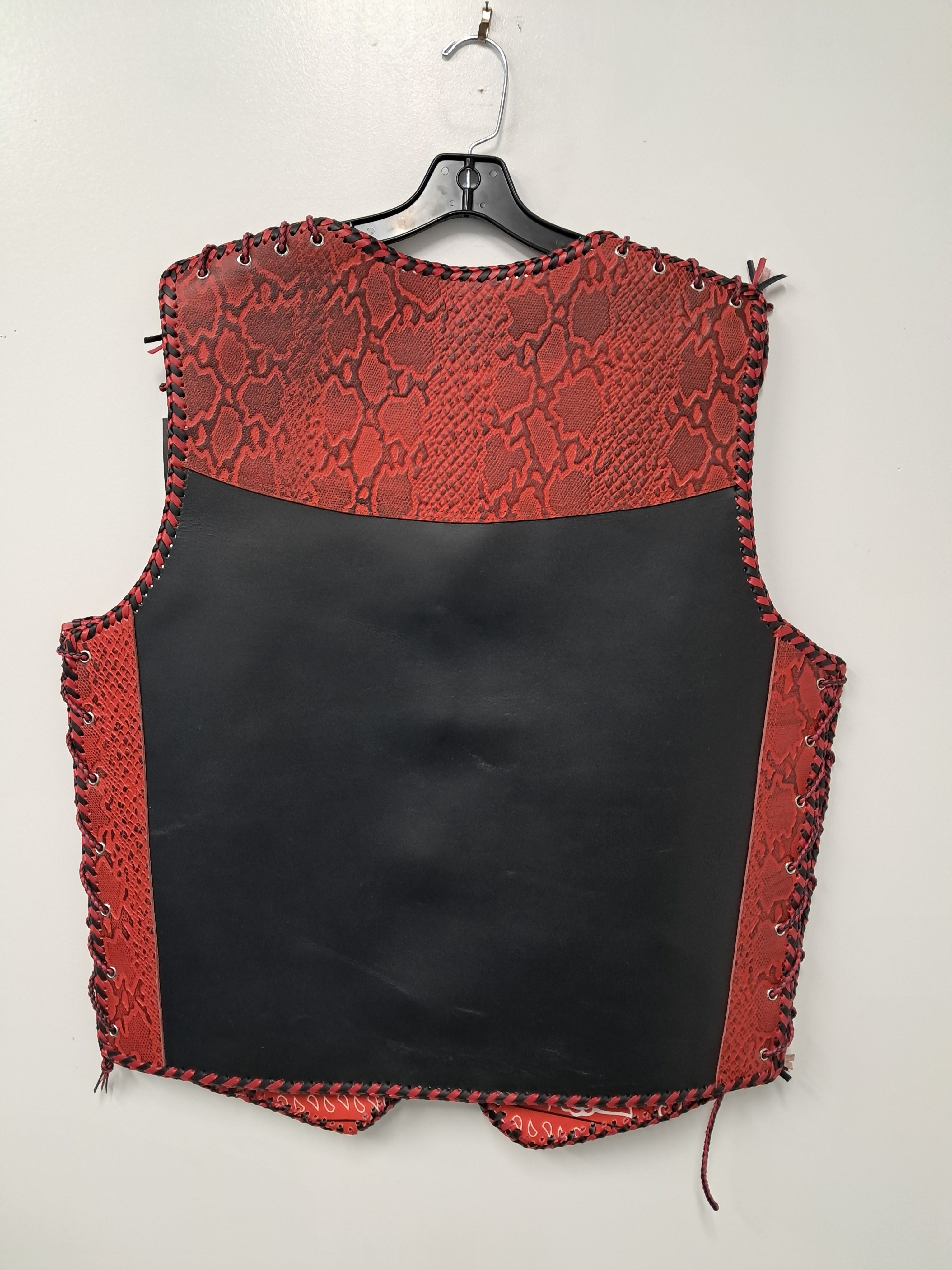 Skingraft snake leather bikers vests