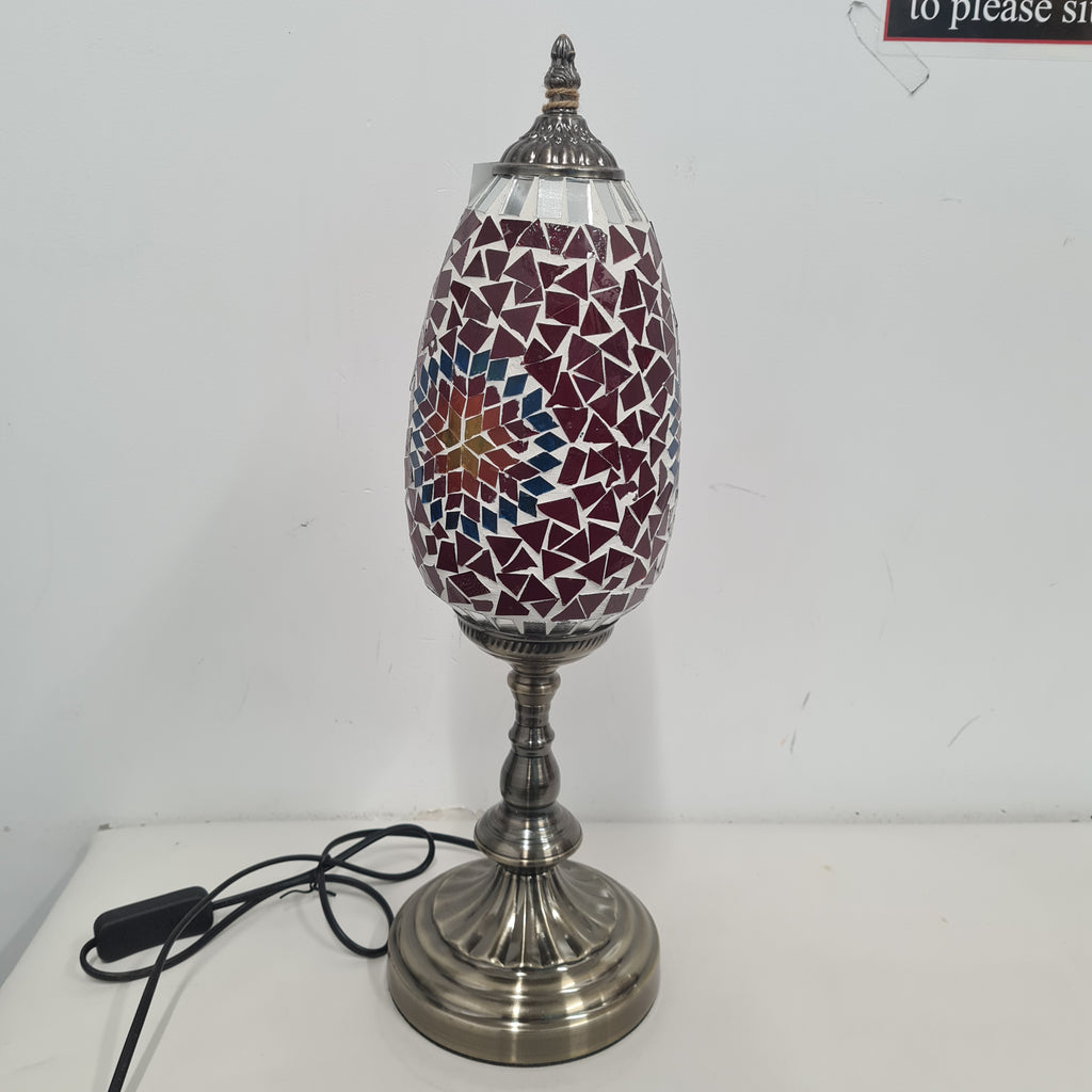 Mosaic Lamp - Oval/Egg shape Red