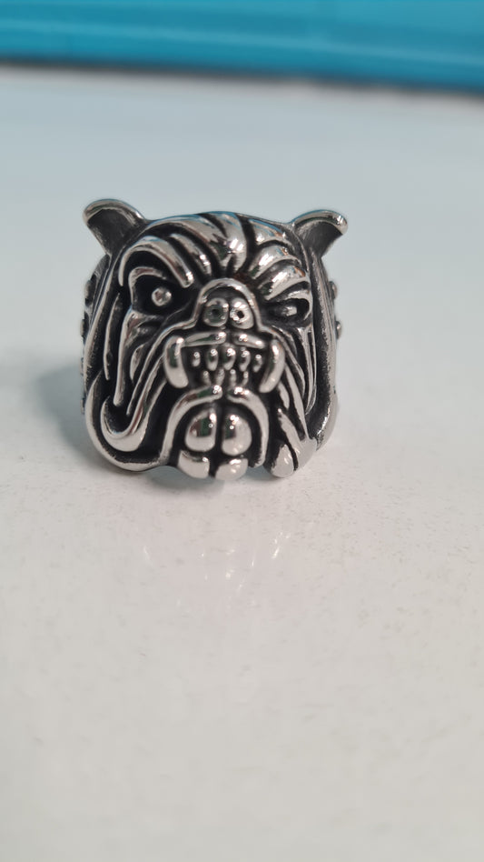 Ring - Silver Bull Dog