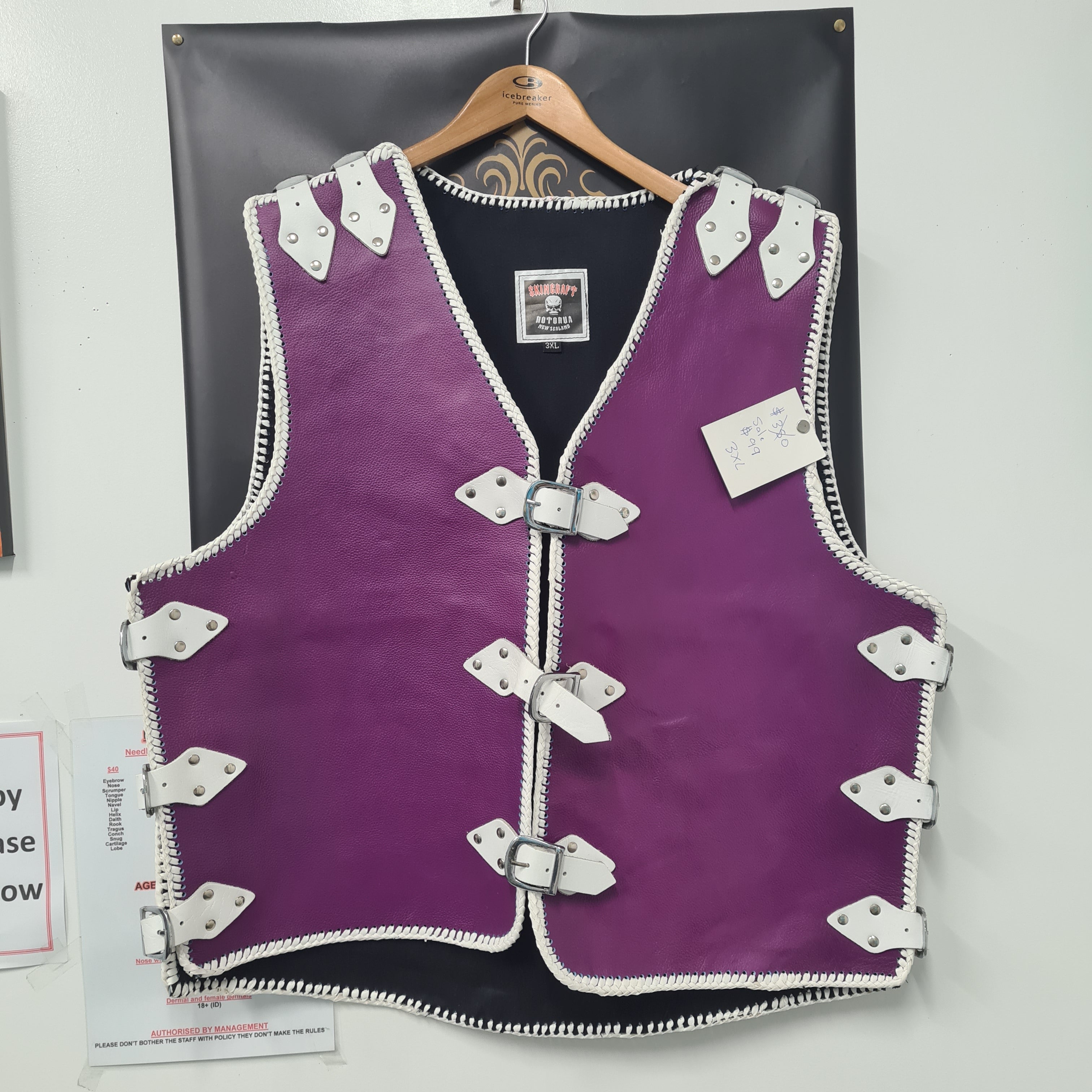 Vest - Purple W/white straps