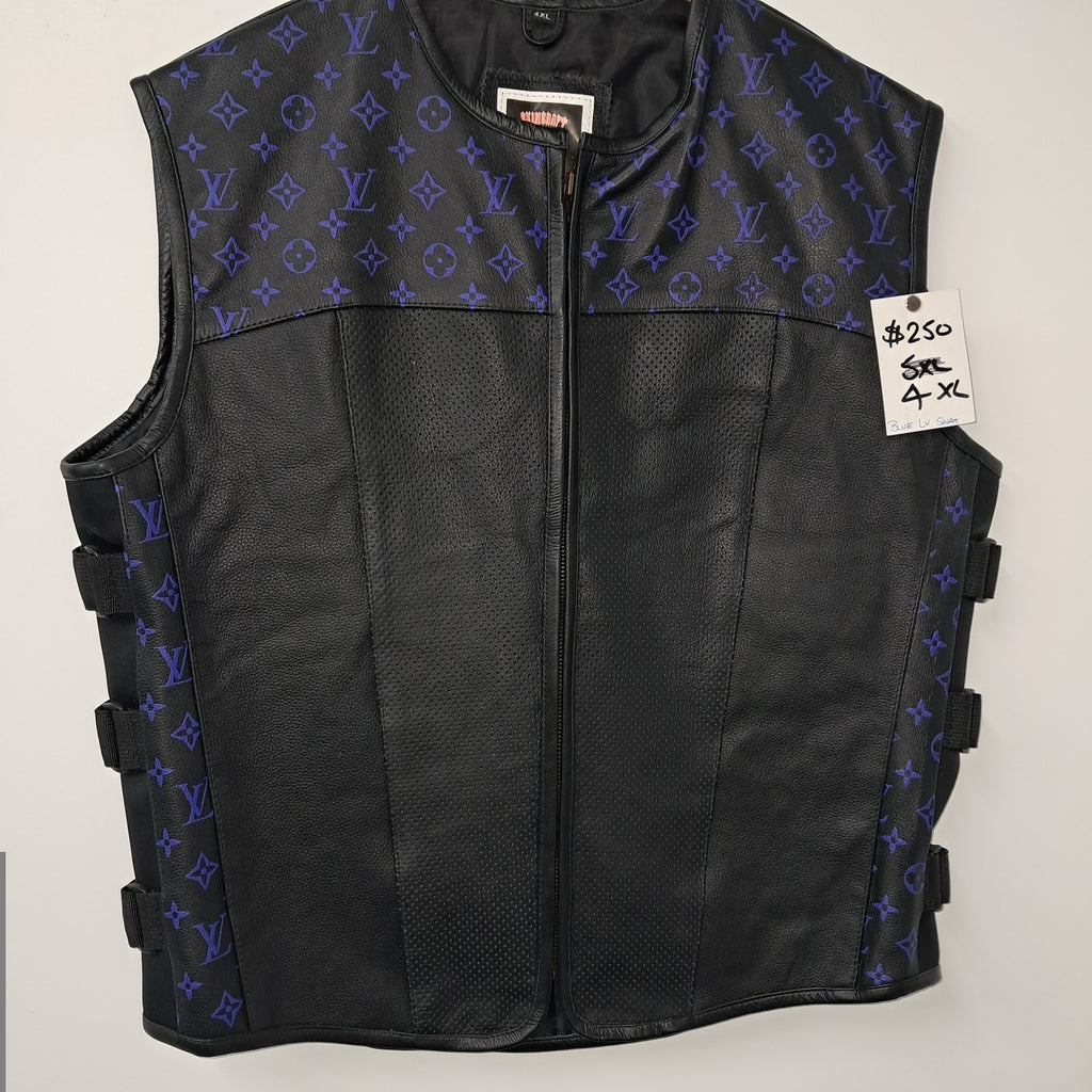 Vest - Blue LV print style