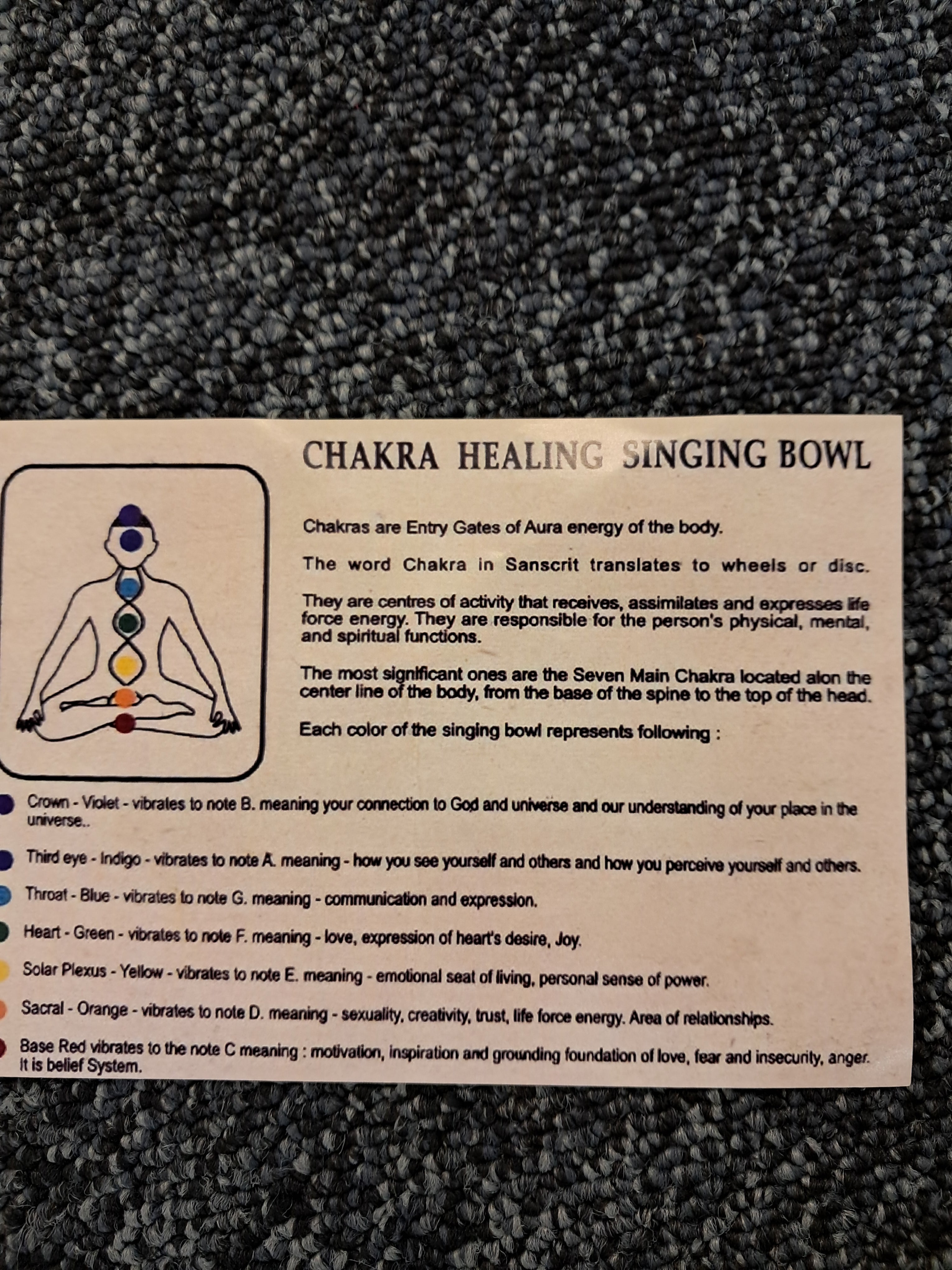 Chakra healing singing bowl