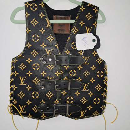 Kids Vest - Gold LV print (Made to order)