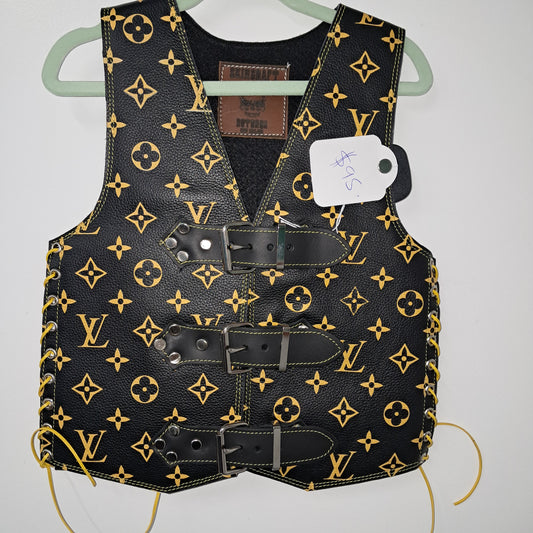 Kids Vest - Gold LV print (Made to order)
