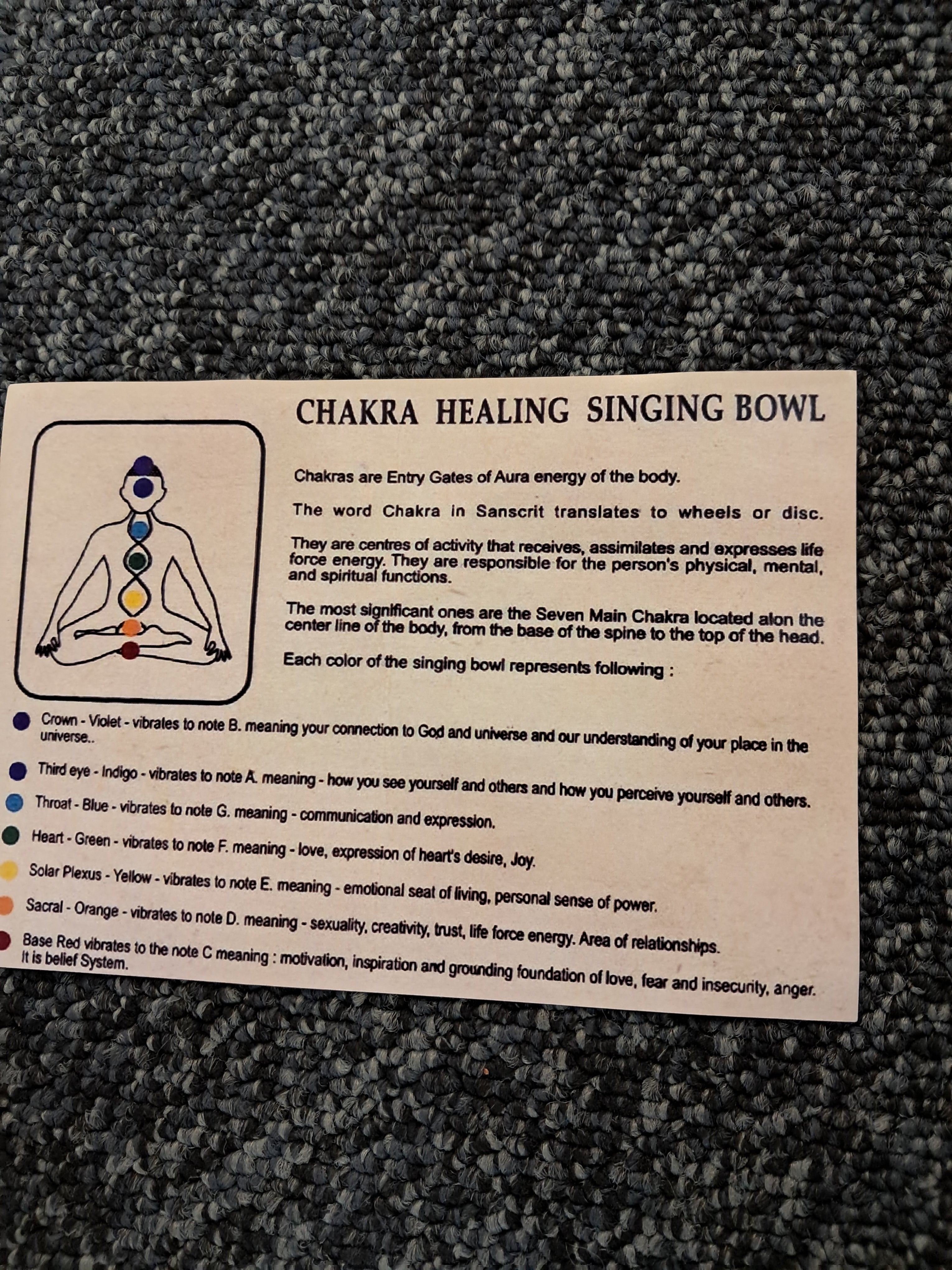 Chakra healing singing bowl