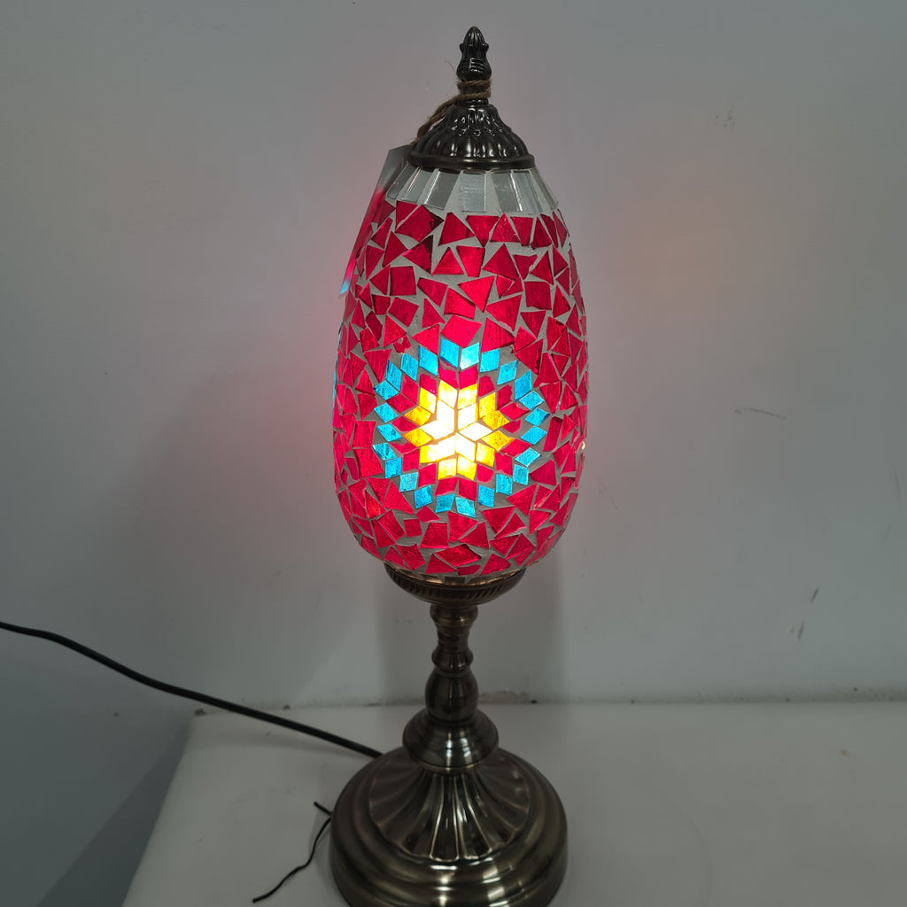 Mosaic Lamp - Oval/Egg shape Red