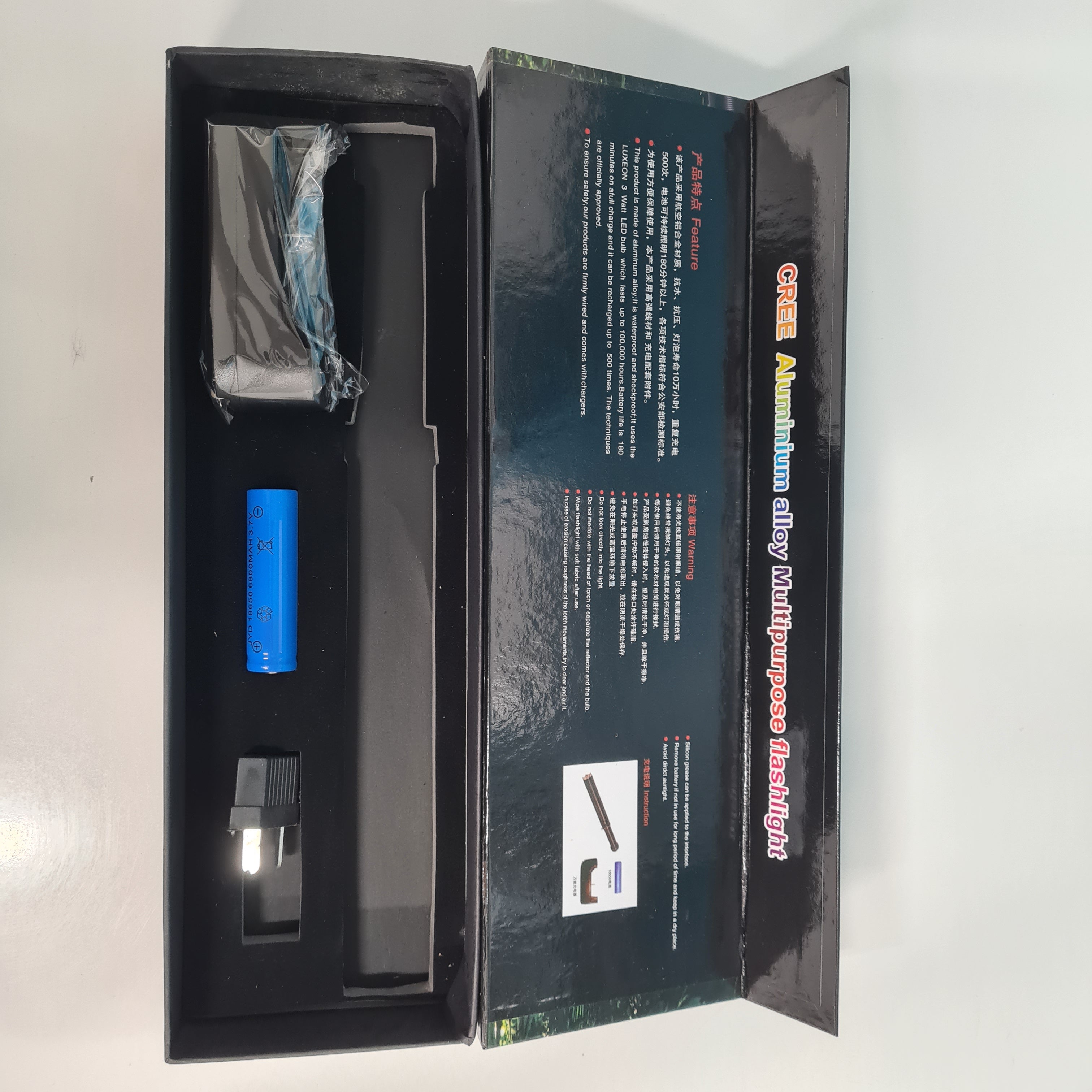 Aluminium Baton/FlashLight