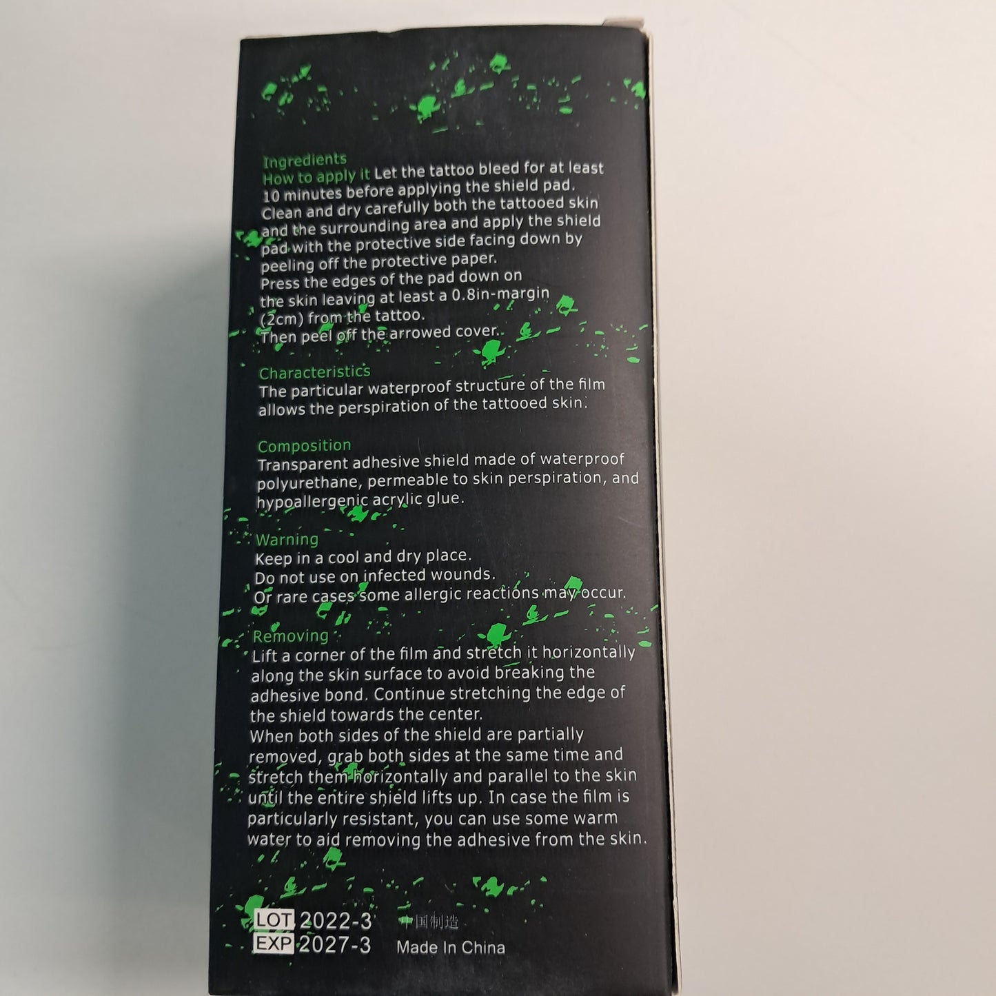 Tattoo aftercare bandage