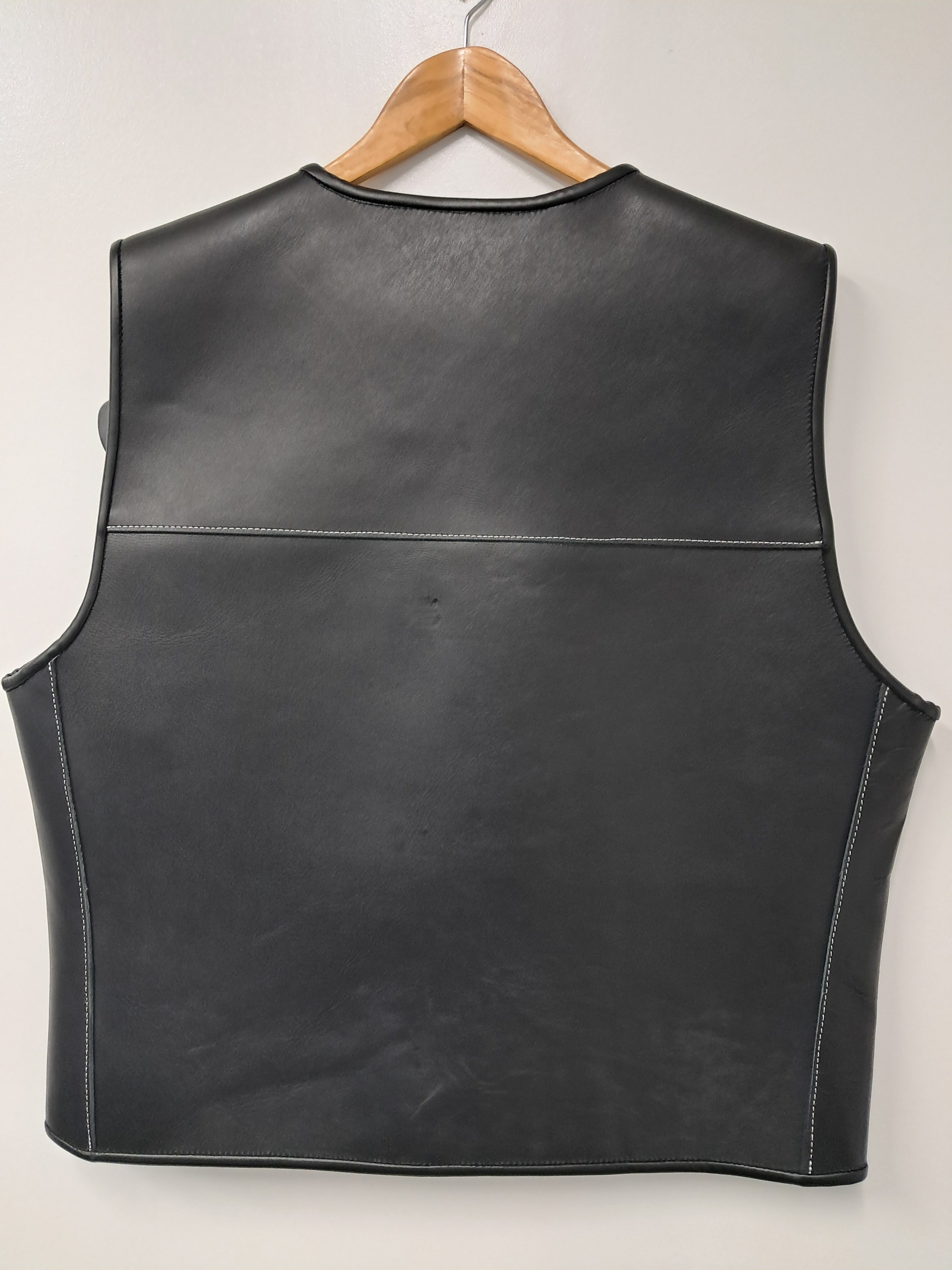 Black leather bikers vests